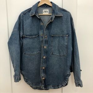 Zara Denim Shirt Jacket